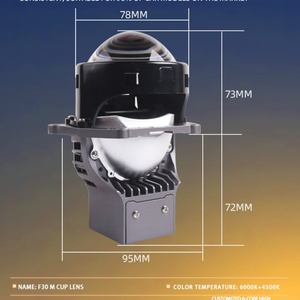 ไฟหน้าโปรเจคเตอร์แบบ Bi LED ขนาด 3 นิ้ว Sanvi คุณภาพสูง 5500K 80W F30 สำหรับรถยนต์ 12V - Product Image 6