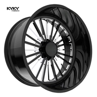 Jantes forgées en alliage d'aluminium KYKY avec anneau de blocage de jante chromé en fibre de carbone pour véhicules tout-terrain – Vente en gros usine – Jantes forgées 10 et 12 pouces