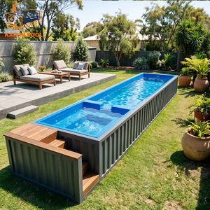 large size house backyard fiberglass family swimming <b>pool</b> outdoor swim spa <b>pool</b> large get container swimming <b>pool</b> - Product Image 2