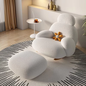 Sillón de Lujo <span class=keywords><strong>para</strong></span> Sala de Estar, Sillón Reclinable Individual, Sillón Mecedora Moderno, Sillón de Descanso con Brazos, Sillón Baymax <span class=keywords><strong>para</strong></span> Sala de Estar - Product Image 4