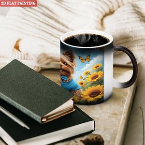 Frosted <b>Ceramic</b> Mug 11oz Heat Sensitive Color Changing Magic Coffee <b>Cup</b> - Product Image 3