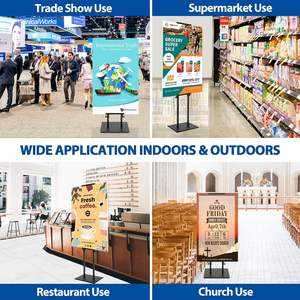 Çift taraflı ekran için kaide Poster levha <span class=keywords><strong>stand</strong></span>ı ayarlanabilir Poster kurulu <span class=keywords><strong>stand</strong></span>ı yüksekliği kadar 80 "zemin ayakta burcu tutucu - Product Image 6