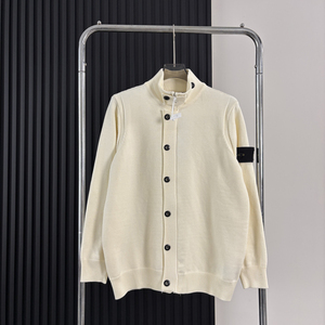 Knitted <b>Cardigan</b> 100% Cotton Warm Knitted Stretch Oversized Stone Button for <b>Men</b> - Product Image 3
