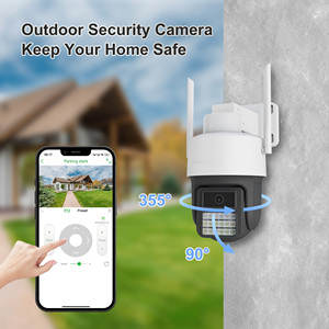 กล้องวงจรปิดไร้สายแบบโดม PTZ ความละเอียด HD 3MP พร้อมระบบเสียงสองทาง มองเห็นในเวลากลางคืน มาตรฐาน IP65 ติดตามอัตโนมัติ สำหรับภายนอกอาคาร ใช้เซ็นเซอร์ CMOS พร้อมหน่วยความจำ - Product Image 4