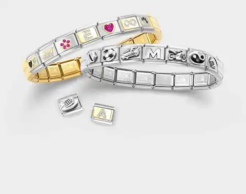 Gioielli di moda da 9Mm oro placcato in acciaio inox personalizzato con lettera di nomina Vintage all'ingrosso Link italiano braccialetto di fascino