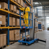 Piattaforma Elevatrice Elettrica Compatta Certificata CE, Sollevamento 10m per Singola Persona, per Riparazioni Aeree Interne
