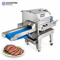 Trancheuse à viande industrielle automatique à haute efficacité en acier inoxydable pour l'usine de transformation de la viande 500 kg/h