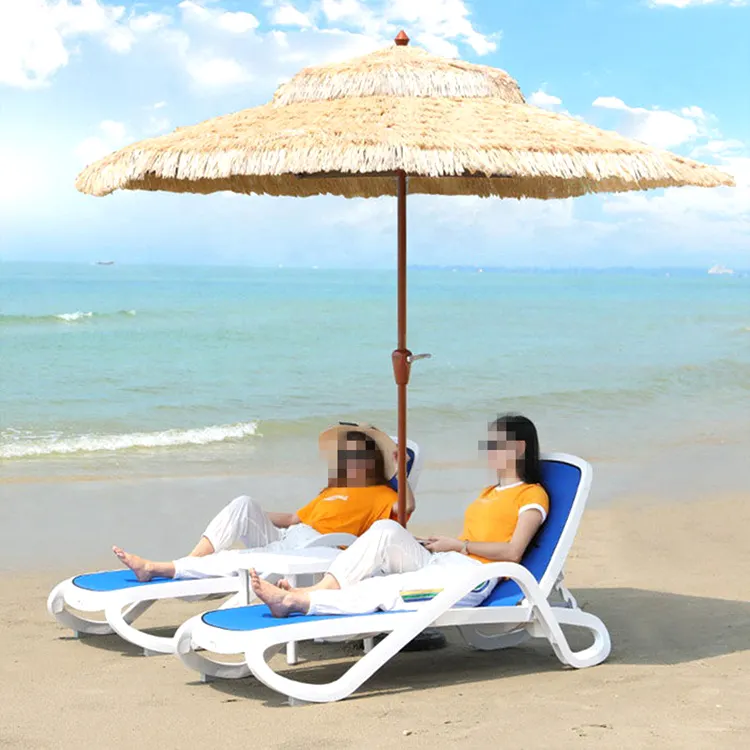 مخصص عالية الجودة المالديف القش محاكاة القش النخيل مظلات الشاطئ