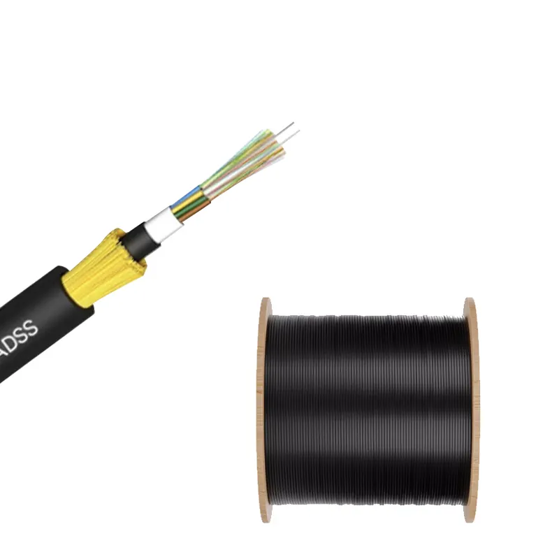 Цена по прейскуранту завода-изготовителя на открытом воздухе LAN канальный волоконно-оптический кабель 4 Core G652D самоподдерживающийся Диэлектрический кабель одномодовый волоконно-оптический кабель