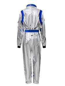 <span class=keywords><strong>Costume</strong></span> d'<span class=keywords><strong>astronaute</strong></span> argenté pour adulte, tenue de pilote, cosplay, fête de la Terre errante, combinaison, leggings, vente en gros pour Halloween 2026 - Product Image 6