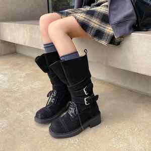 Bottes en cuir véritable de style britannique vintage pour femmes, nouvelle collection 2026, bottes western mi-mollet à talons hauts - Product Image 5