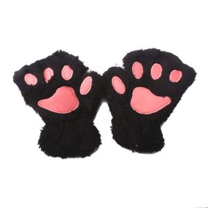 Baby Winter Thick Warm <b>Gloves</b> Outdoor Half Finger <b>Gloves</b> Cute <b>Cartoon</b> Cat Claw <b>Gloves</b> - Product Image 3