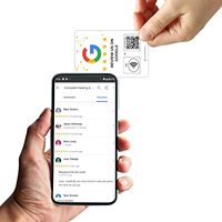 Carte-cadeau personnalisée avec code QR, puce NTAG213, étanche, pour les médias sociaux professionnels, avis NFC