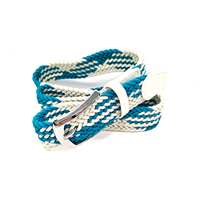 Ceinture en tissu tissé personnalisée, ceinture élastique tressée multicolore, accessoires vestimentaires unisexes, vente en gros, OEM, faible MOQ, prête à être expédiée