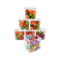 Boîte présentoir à bonbons, conteneurs avec couvercles, boîtes pour présentation de sucre de mariage, 10 pièces