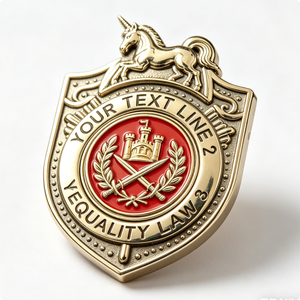 Émail dur 2D personnalisé en forme d'épée de licorne, pour croix, épée, château plaqué or, texte gravé sur métal - Product Image 3