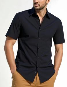 Camiseta de Verano, Nueva Moda, Diseño Casual Holgado, Manga Corta, para Hombre, Poliéster Elástico, Tipo Polo - Product Image 1