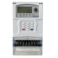 Compteur d'électricité triphasé prépayé de type split STS avec écran LCD, classe CIU 1.0, précision 0-9999.9 kWh, marque HT, modèle STE-38