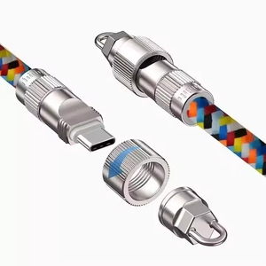 <span class=keywords><strong>สาย</strong></span>คล้องคอโทรศัพท์โลหะผสมสังกะสีสายดาต้า USB C TO USB C <span class=keywords><strong>สาย</strong></span>คล้องข้อมือแบบแขวนได้อย่างรวดเร็ว PD 60W 480Mbps <span class=keywords><strong>สาย</strong></span>ดาต้า - Product Image 6