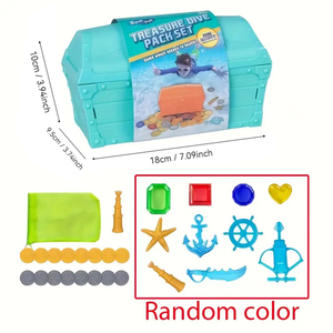 Ensemble de jouets de piscine d'été Gem de plongée en forme de diamant coloré avec <span class=keywords><strong>coffre</strong></span> au trésor, parfait pour l'aventure sous-marine et les célébrations de fête - Product Image 6