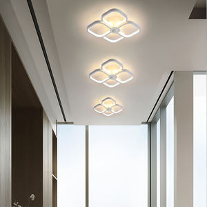Lámpara de Techo Cuadrada de Metal Moderna Nórdica, <span class=keywords><strong>Panel</strong></span> Negro, LED Simple y Elegante, de Hierro y PS, Empotrada, para Dormitorio, Decoración Interior de Vestidor - Product Image 5