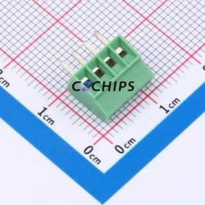 1725672 Screw Terminal Block Through hole Component (THT),P=2.54mm Connector 1x4P 2.54mm Green Through Hole - Product Image 1