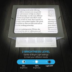 Lampu Pembesar Video Halaman Penuh Lipat 3X, Kaca Pembesar Persegi Panjang, Kaca Pembesar LED - Product Image 3