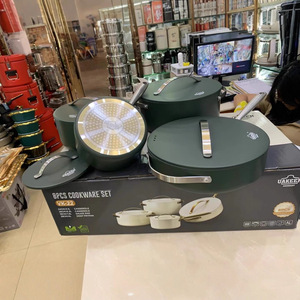 UAKEEN <span class=keywords><strong>Batterie</strong></span> <span class=keywords><strong>de</strong></span> <span class=keywords><strong>cuisine</strong></span> <span class=keywords><strong>de</strong></span> luxe 8 pièces : Casserole à lait, Friteuse, Casserole à sauce, Revêtement <span class=keywords><strong>céramique</strong></span> écologique antiadhésif pour la <span class=keywords><strong>cuisine</strong></span> domestique - Product Image 4