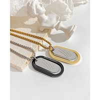 Collares de Acero Inoxidable al por Mayor de Alta Calidad con Grabado, para Mujer, Casuales/Deportivos, Regalo para el Día de la Madre o Aniversario, Joyería en Blanco
