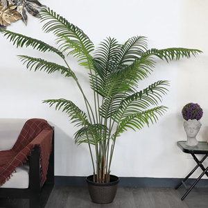 Plante artificielle en plastique <span class=keywords><strong>Dypsis</strong></span> Lutescens en pot, faux palmier décoratif d'intérieur, vente en gros - Product Image 4