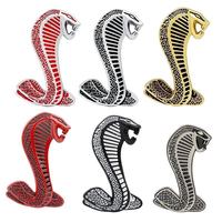 Autocollant décoratif adhésif réutilisable pour voiture, emblème de calandre de luxe serpent Shelby, personnalisé, type XTX, garantie 1 an
