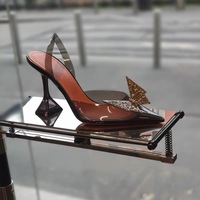 2022 nouvelle couleur talons clairs US 13 grande taille femmes Zapatos Altos Dama allemagne diamant papillon livraison directe pour l'été