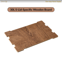 Couvercle en bois pour boîte de rangement pliable rectangulaire imperméable de 30 L, planche à découper multifonctionnelle, couvercle de bac de rangement de table, personnalisable