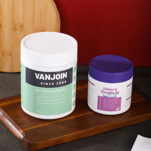 Белые пластиковые банки для протеинового порошка из полиэтилена HDPE с винтовыми колпачками <span class=keywords><strong>100</strong></span> 250 500 600 800 мл 1 кг банки для медицинских добавок наклейки на этикетках на заказ - Product Image 1