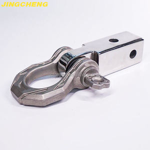 Receptor de enganche de grillete forjado de alta resistencia Receptor de 2 "y grillete de 3/4" con aislador y arandelas Recubierto de polvo para remolques - Product Image 3