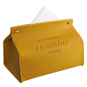 Boîte à mouchoirs en cuir de style européen pour hôtel, restaurant, KTV, simple et pratique pour la maison - Product Image 4