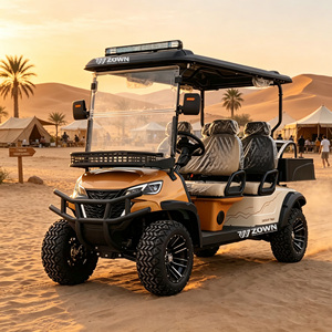 Voiturette de golf électrique à logo personnalisé, système AC 48V, siège en cuir confortable, idéale pour clubs, parcs de loisirs et entreprises de location – Vente chaude - Product Image 1