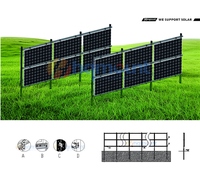 Supports de montage universels pour panneaux solaires bifaciaux revêtus, structures de montage solaires verticales en acier haute résistance