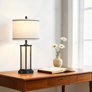 Lámpara de mesa con carga USB, control táctil, E27, pantalla Led blanca para sala de estar, dormitorio, estudio, cuidado de los ojos, 25000 horas de duración - Product Image 3