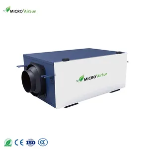 Single duct uni-directional ventilation air handling unit with air purification filter