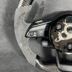 Volant en fibre de carbone pour voitures <span class=keywords><strong>Audi</strong></span> R8 <span class=keywords><strong>TT</strong></span> Mk2 <span class=keywords><strong>Mk3</strong></span> B8 <span class=keywords><strong>RS</strong></span> TTS Rs3 Rs6 RS5 RS7 A3 D3 A4 A5 A6 C6 A7 A8 A1 Q3 Q5 Q7 - Product Image 3