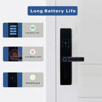 Nouvelle Serrure Intelligente 2026 avec Empreinte Digitale, Mot de Passe, Clé, Contrôle via Application Tuya, Compatible Wi-Fi et Cloud, pour Portes en Bois/Laiton/Aluminium, en Acier Inoxydable