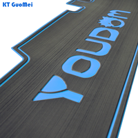 KT GuoMei personnalisé taille/couleur/motif/texture/logo/nom/épaisseur tapis marin pont de bateau double couche étanche CNC coupe