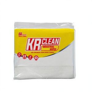 Paños de Limpieza Industriales KRCLEAN, 50 Hojas, 25cm X 30cm, Desechables, Ecológicos, de Tela No Tejida, para Vidrio, Hogar y Cocina - Product Image 1