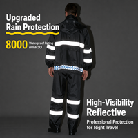 Ensemble de pluie haute visibilité durable et sûr avec veste et pantalon réfléchissants pour agents de circulation, agents de sécurité, travaux routiers et agents d'assainissement