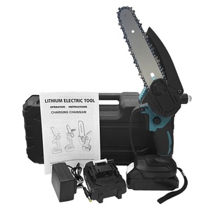 Scie à chaîne portative rechargeable 21V 6 pouces pour élagage à une main, usage domestique et forestier, avec batterie au lithium - Product Image 3
