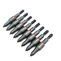 ACCMOS ID 6.2mm OD 7.1mm/7.4mm/7.6mm 100Grain 8/32 Standard Vis Point Tir à l'arc Cible Flèche Tête Large Pointes Têtes
