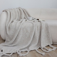 Selimut Rajut Campuran Wol Grosir, Lembut, Hangat, Dekoratif, Penutup Sofa & Tempat Tidur