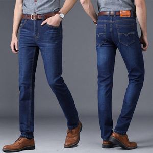 Wholesale Leisure Elastic Wear-resistant <strong>Work</strong> Pants Custom Designer Plussize Trousers Men's Straight Black Blue Brand Slim <strong>Jean</strong> - Product Image 2
