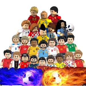 Set de Mini Bloques de Construcción, Minifiguras TV6501-6504, Equipo de Rugby FI-FA, Jugador de Fútbol, DIY, Ensamblaje, 1:8, Plástico, Regalo para Niños - Product Image 3